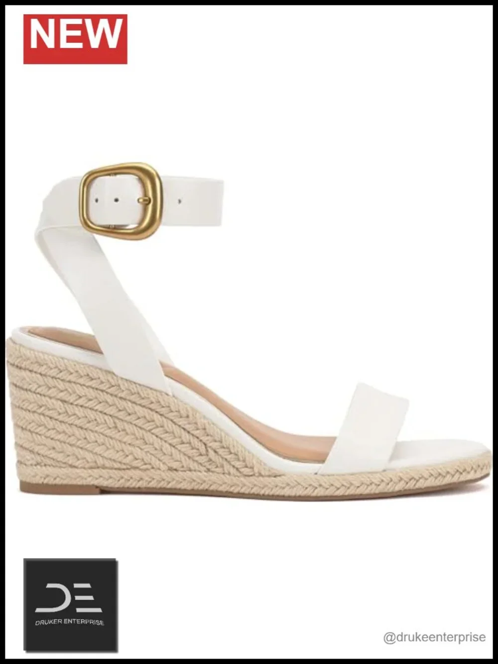 Espadrille Wedge Sandals Ankle Strap Leather